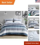 Essentials King Comforter Set, Bed Bag & Sheet Modern Casual. Fixed Price $131.28.