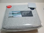 New Nautica Home Boat Dock Herringbone King Sheet Set Grey And White Nip. Fixed Price $69.00.