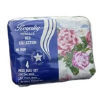 Royalty Percale No Iron 4-PIECE Full Sheet Set Floral White Roses Nip. Fixed Price $26.50.