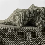 King Ultra Soft Flannel Sheet Set Green Geo - Threshold. Fixed Price $28.99.