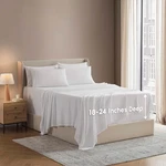Extra Deep King Set - 6 Piece Breathable & Cooling Hotel Luxury. Fixed Price $54.99.