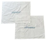 New Levinsohn Textile Set Standard Pillow Shams Sweet Dreams Embroidered 20X26. Fixed Price $19.99.
