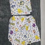 Vintage 90 Pokemon Standard Twin Fitted Bed Mattress + Flat Sheet Fabric Set. Fixed Price $39.99.