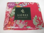 New Ralph Lauren Beach House Fuchsia Red Floral Fitted Sheet - Full. Fixed Price $169.99.