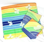 Vintage Vera Rainbow Butterfly Twin Full Flat Sheet King Pillow Case Set 1970S. Fixed Price $34.95.