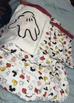 Disney Mickey Mouse Full Sz Sheet Set White W/black/red With One Pillowcase. Fixed Price $26.00.