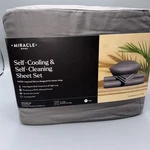 Miracle Made Sheet Set King Luxe Self-cooling Self-cleaning Stone Grey- Nwt. Fixed Price $115.00.