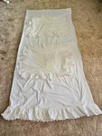 Ralph Lauren Lace White Embroidered Eyelet Ruffled Flat Sheet W/ Pillow Cov Usa. Fixed Price $79.90.