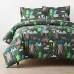Company Kids Green Multi Bear Camp Organic Cotton Percale Twin/twin Xl Comforter. Fixed Price $140.34.