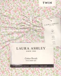 Laura Ashley Twin Sheet Set Emogene Pink Floral 3PC Farmhouse Chic Cottage Green. Fixed Price $55.99.
