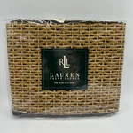 Lauren Ralph Charleston Wicker Basket Weave Cotton Flat Sheet Queen Nip. Fixed Price $74.99.