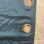 3 Jcpenny Studio Curtain Panels Tealish Blue Grommet Top 94"X50". Fixed Price $74.00.