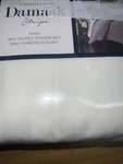 Charter Club 1.5" Stripe 550 100% Cotton 3-PC. Duvet Cover Set, King, White. Fixed Price $128.88.