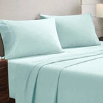 Superior Paisley Solid Flannel Cotton Pillowcases, King, Light Blue. Fixed Price $37.99.