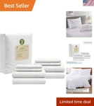 2-PACK Organic Cotton Queen Sheets Set Hotel-inspired Crisp Percale Weave. Fixed Price $119.99.