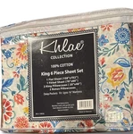 Khlae Collection 100% Cotton 6 Pieces Sheet Set 800 Count King Size New. Fixed Price $40.00.