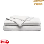 Cariloha Resort 4PC Queen Sateen Sheet Set White Viscose Cooling Soft. Fixed Price $199.00.
