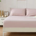 Homiest 3PCS Pure Cotton Fitted Sheet & Pillowcase Set, Queen, Dusty Pink. Fixed Price $47.13.