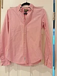 Ralph Lauren Rugby University Oxford Skull And Bones Pink Cotton Shirt. Fixed Price $70.00.
