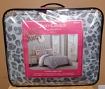 Juicy Couture Leopard Print 8PC Queen Bed Comforter, Shams, Sheet Set,pillow. Fixed Price $122.00.