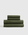 Bnwt Quince European Linen Sheet Set 4 Piece King Pine Brand New Tags Sold Out. Fixed Price $189.00.