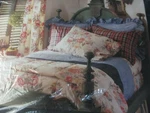 Vintage New Ralph Lauren Dylan's Grove Floral Flag Ruffled Flat Sheet - Twin. Fixed Price $179.99.