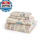Jsd Beige Boho Floral Cotton Sheet Set Queen Size 300 Tc Printed Sateen Bed. Fixed Price $76.46.