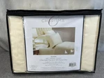 New Charisma Soft 400 Tc Cotton Sateen Queen Sheet Set 6 Piece Ivory Sealed. Fixed Price $30.00.