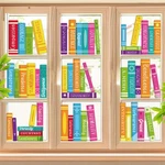 9 Sheets Colorful Book Window Clings Inspirational Print Wall Stickers M.... Fixed Price $11.71.