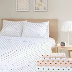 Intelligent Design 4 Pc Super Soft Metallic Dot Printed Deep Pocket Sheet Set. Fixed Price $333.12.