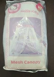 2004 Sanrio Hello Kitty Mesh Canopy Pink Purple 90"L X 240"W Bedroom. Fixed Price $110.00.