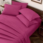 Horbaunal Hot Pink Full Size Sheet Set - 6 Piece Luxury 1800 Thread Count. Fixed Price $37.34.