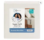 Mainstays By Becky G. 3-PIECE Microfiber Bed Sheet Set, Twin-xl. Fixed Price $14.99.