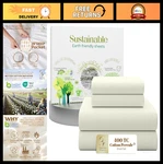 Pcs Light Ivory Full Size Cotton Sheet Set, 400 Thread Count, Cooling, Deep Po. Fixed Price $93.99.