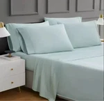 Hotel Signature Egyptian Cotton 400 Tc 6-PIECE Sheet Set, Misty Blue, King. Fixed Price $39.99.