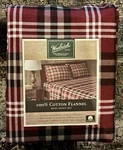 Woolrich King Size Red Plaid Flannel Sheet Set - 100% Cotton (so Warm). Fixed Price $75.00.