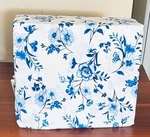 Ruvanti King Flat Bed Sheet White Blue Floral 100% Cotton Soft (108" X 102"). Fixed Price $25.99.