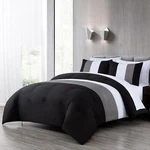 Chezmoi Collection 7-PIECE Pleated Stripe Bed In Bag Comforter Set With Sheets. Fixed Price $84.99.
