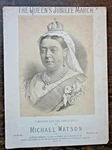 1887 Queens Jubilee March Victorian Music Sheet Watson Print Engraving. Fixed Price $13.33.
