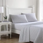 Laura Ashley - Twin Sheets, Cotton Percale Bedding Xl, Emogene Purple. Fixed Price $77.99.