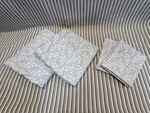Martha Stewart Queen Sheet Set Blue Floral Flat Fitted 2 Pillowcases. Fixed Price $22.95.