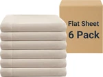 Bulk Flat Sheets Only Twin Size 6 Pack, Easy Sort Top Bed By Colo.... Fixed Price $39.36.