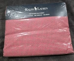 Vintage Ralph Lauren Queen Flat Sheet 100% Cotton Small Gingham Red. Fixed Price $50.69.