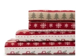 Flannel Sheet Set, Full, Cuddl Duds Heavyweight Cotton Truck Fairisle Warm Cozy. Fixed Price $34.99.