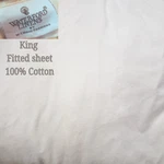 Waterford Linens King Fitted Bed Sheet Cream Off White 100% Cotton Flannel. Fixed Price $36.00.