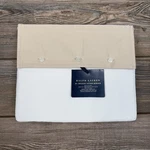 Ralph Lauren Rl 624 Organic Sateen Border King Flat Sheet Coastal Sand Nwt. Fixed Price $69.99.