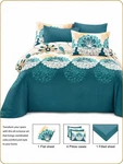 Elegant Teal Floral 6-PIECE Bed Sheet Set. Fixed Price $75.99.