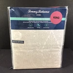 Tommy Bahama 100% Cotton Percale Breakwater Basin Grey King Sheet Set New. Fixed Price $69.99.
