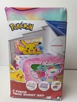 Pokemon Pikachu 3 Piece Twin Size Microfiber Sheet Set. Fixed Price $29.99.