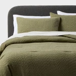 King Boucle Comforter Set Green - Threshold. Fixed Price $31.99.